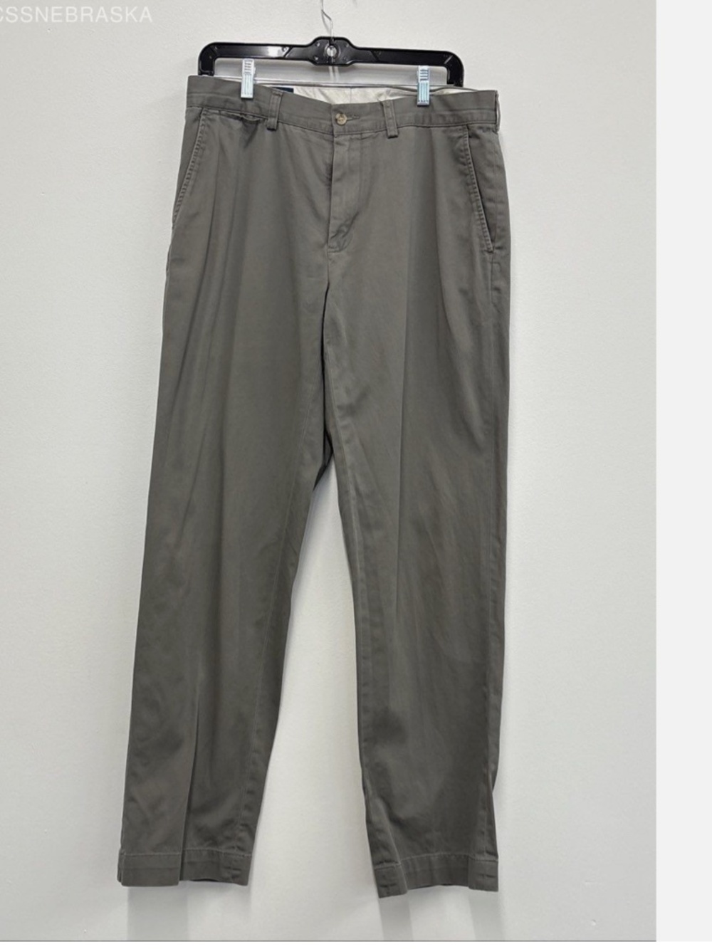 Vintage Polo Ralph Lauren Preston Pants 34x34 Grey Chino 90s Y2K Classic Cotton